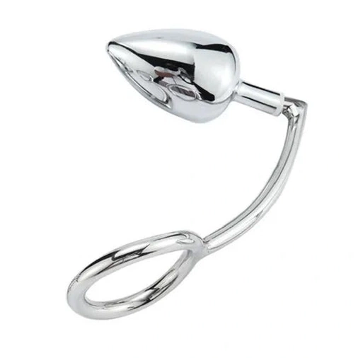 DiscreetChoice 4663 Ring Stainless with Cock Set Steel Hook Anal 0923